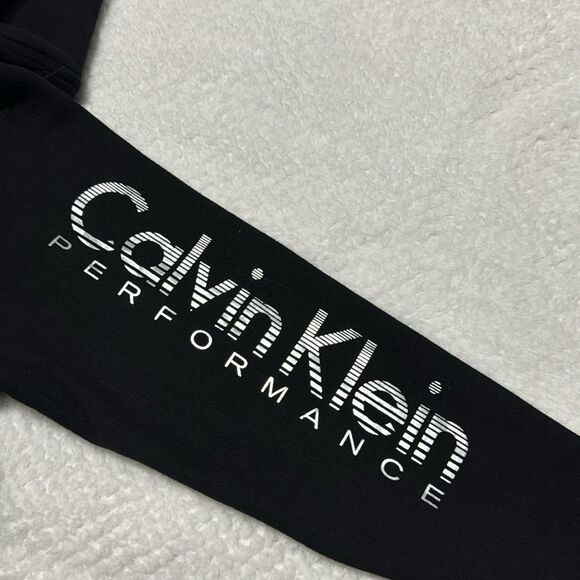 Calvin Klein Performance Funnel Neck Sweatshirt Black & Grey Size Large Like New - Picture 8 of 13